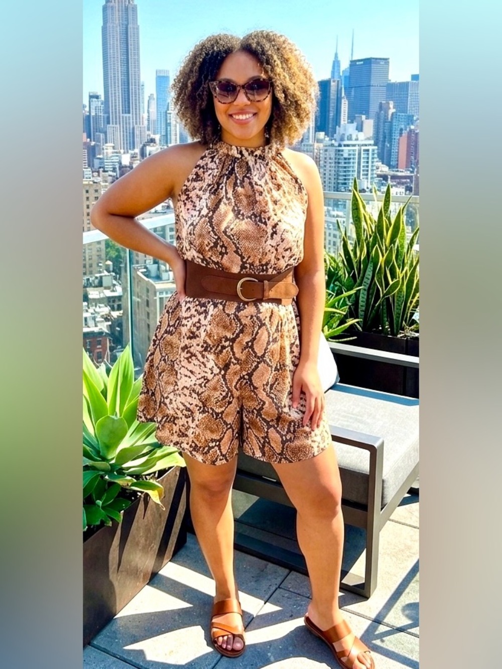 Animal Print Romper Fits more like an X-large-2x See Measurements